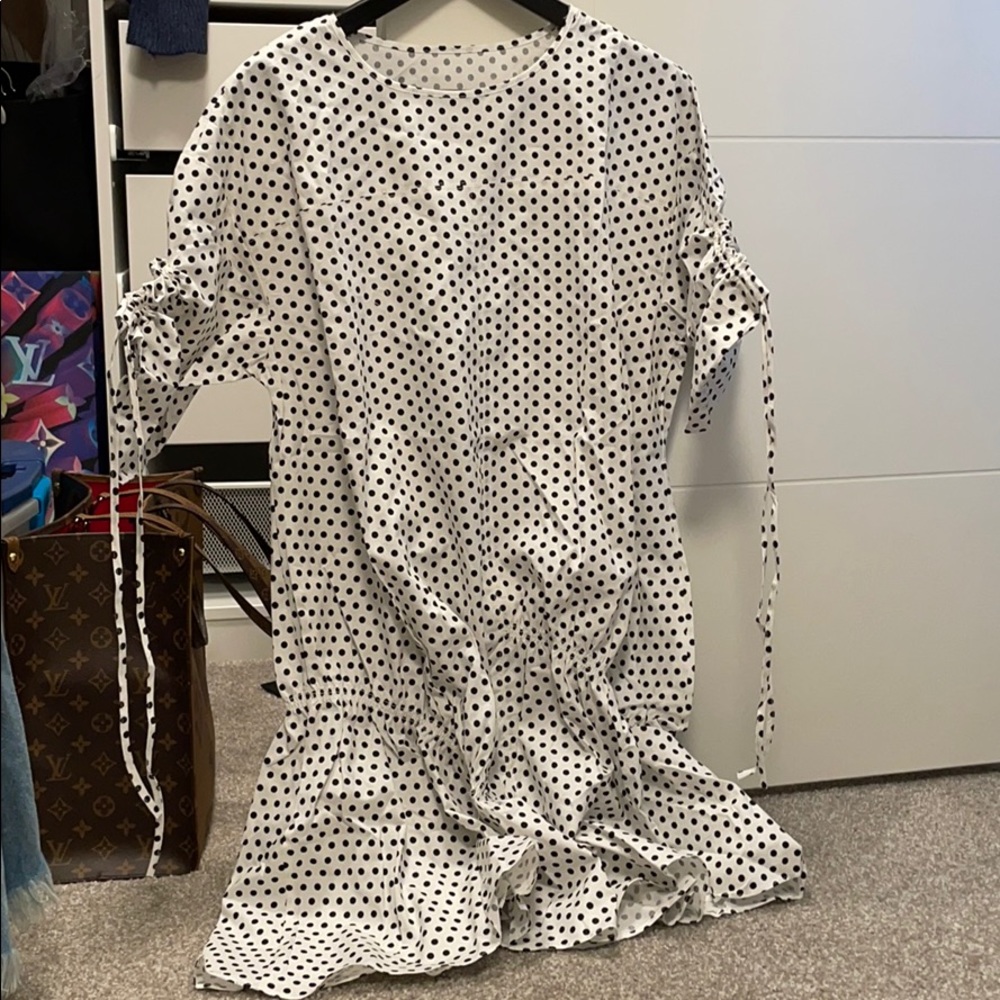 Shirt dress. Maternity. Dots